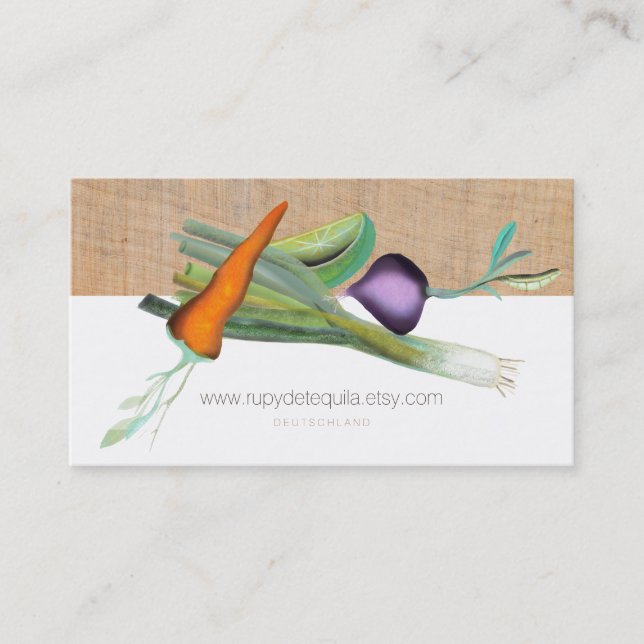 Healthy Salad Vegetables Business Card (Front)