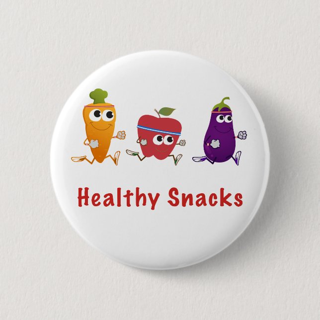 Healthy Snacks 6 Cm Round Badge (Front)