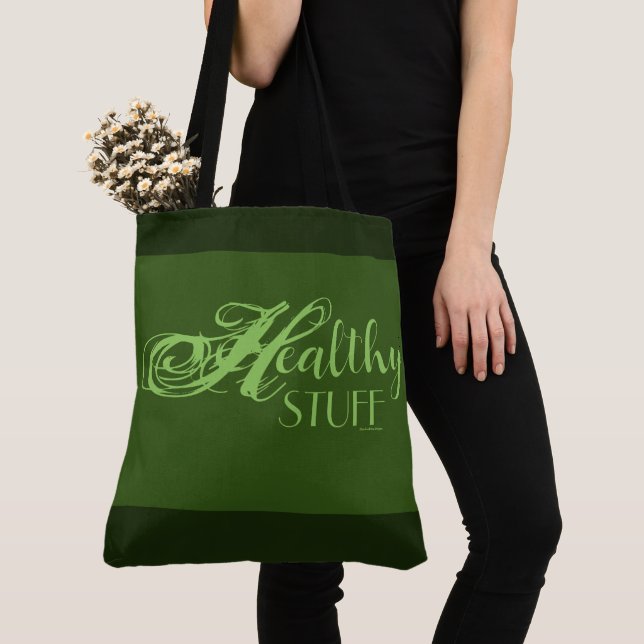 Healthy Stuff 18" Shoulder Tote Bag (Close Up)