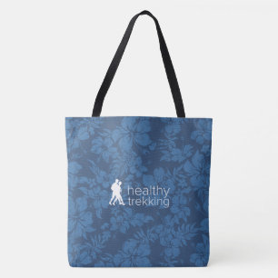 Healthy Trekking Hawaiian Hibiscus Navy Beach Bag