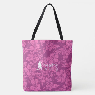 Healthy Trekking Hawaiian Hibiscus Pink Beach Bag