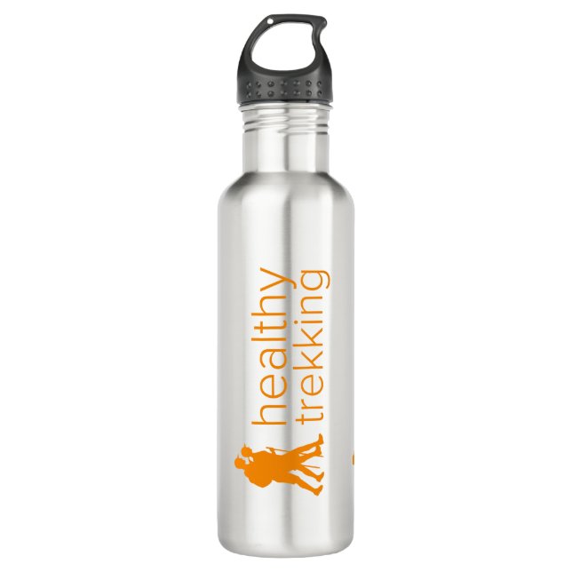 Healthy Trekking Tangerine Logo Travel 710 Ml Water Bottle (Front)