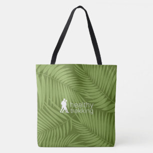 Healthy Trekking Tropical Palms Olive Beach Bag