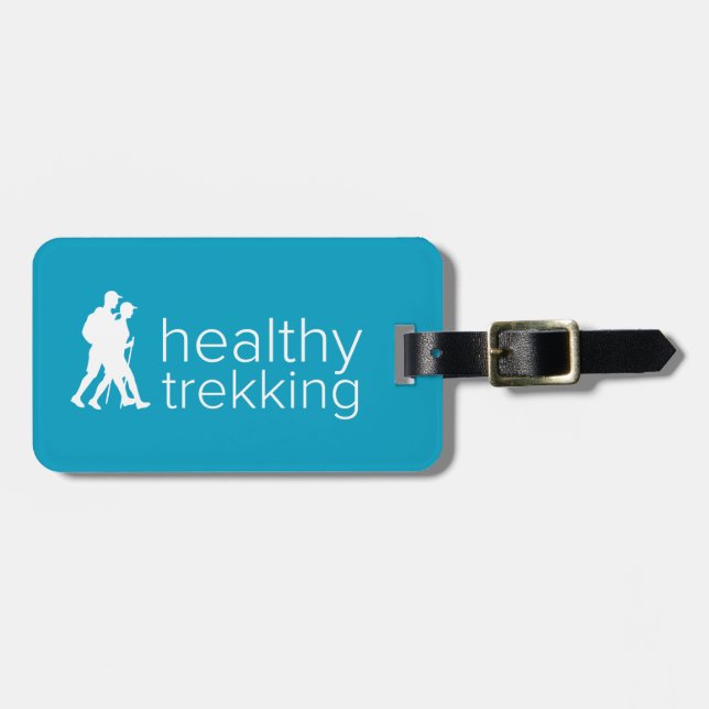 Healthy Trekking Turquoise Luggage Tag (Front Horizontal)