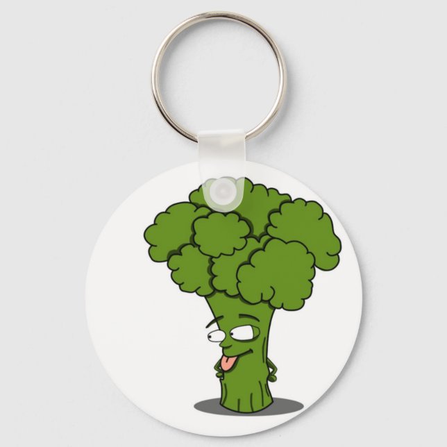 Healthy Vegetable Broccoli Key Ring (Front)