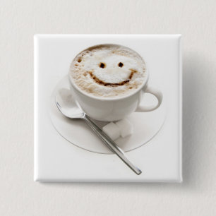 HealthyCoffee fun button badge
