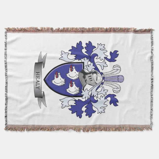 Healy Coat of Arms Throw Blanket (Front)