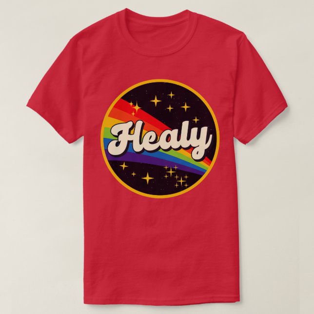 Healy Rainbow In Space Vintage Style T-Shirt (Design Front)