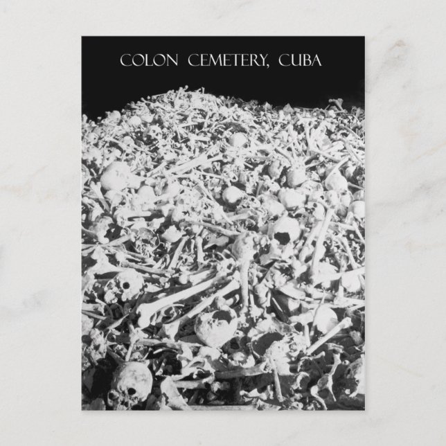 Heap of Bones in the Colon Cemetery, Cuba Postcard (Front)