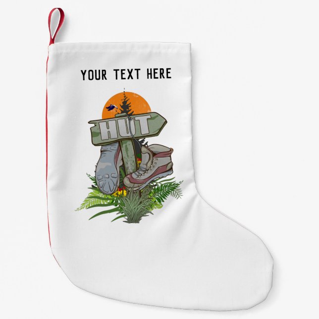 Heaphy track old boots small christmas stocking (Front)