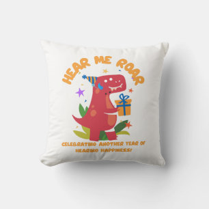 Hear me roar Cochlear Implant Hearing Birthday Cushion