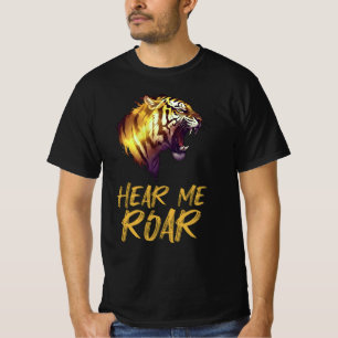 Hear Me Roar, Tiger Head Graphic T-Shirt