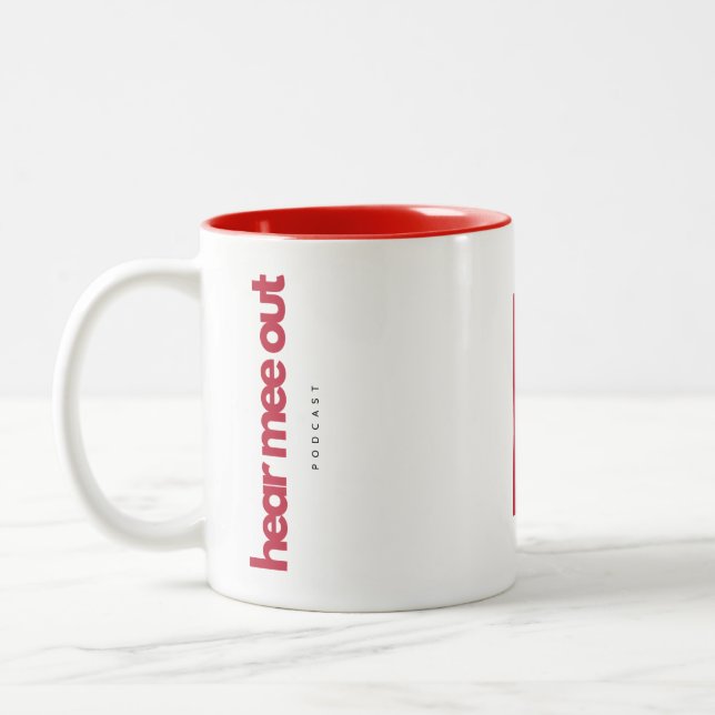  Hear Mee Out Podcast Branded Mug (Left)