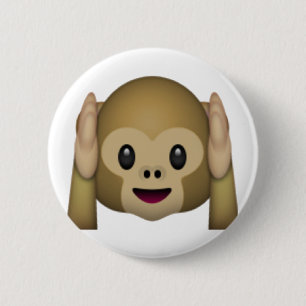 Hear No Evil Monkey - Emoji 6 Cm Round Badge