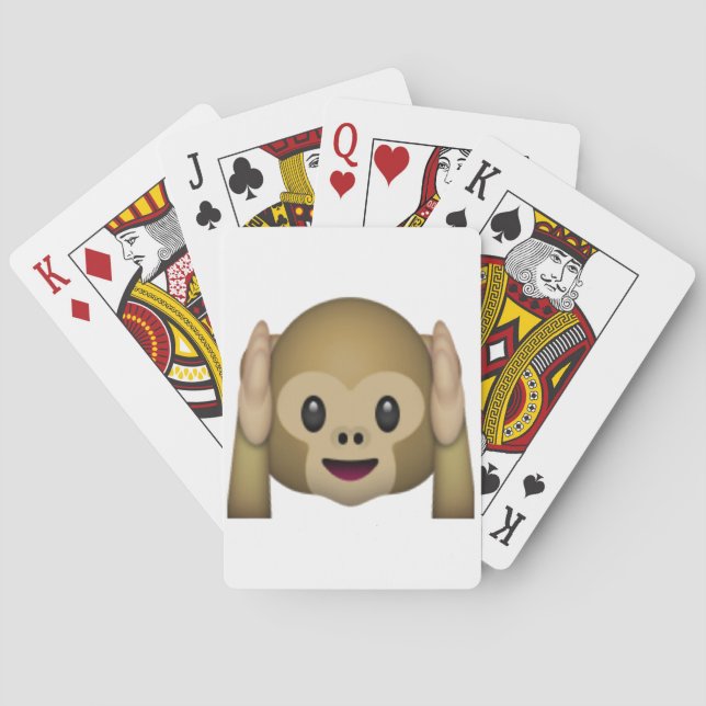 Hear No Evil Monkey - Emoji Playing Cards (Back)