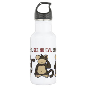 Hear No Evil Monkeys - New 532 Ml Water Bottle