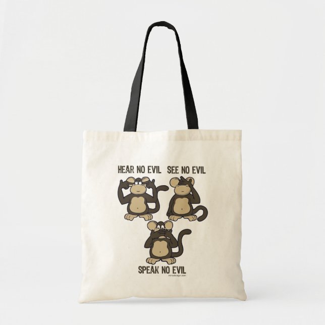 Hear No Evil Monkeys - New Tote Bag (Front)