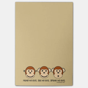 Hear No Evil Monkeys Post-it Notes