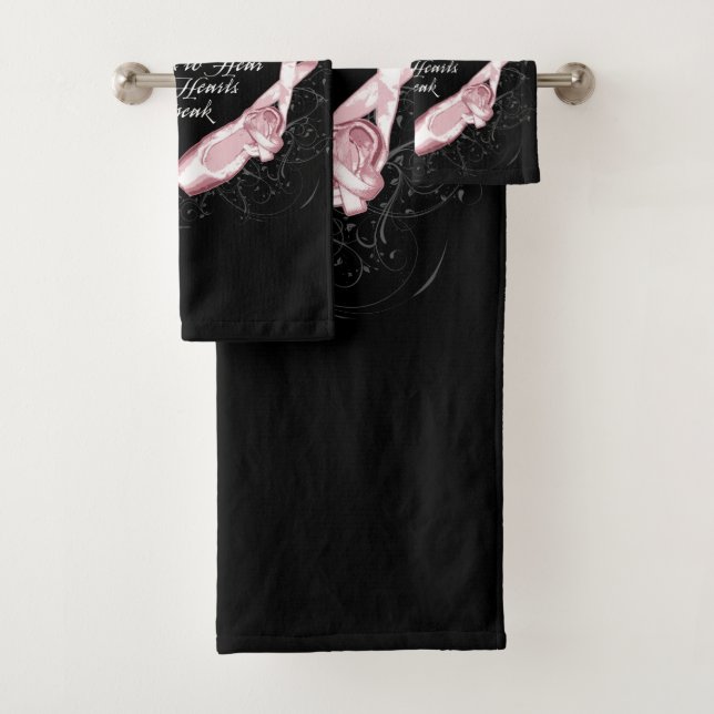 Hear Our Ballet Hearts Bath Towel Set (Insitu)