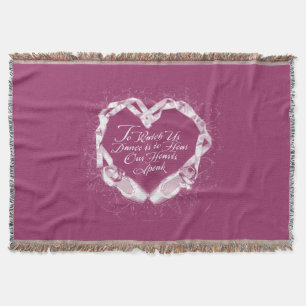 Hear Our Ballet Hearts Throw Blanket