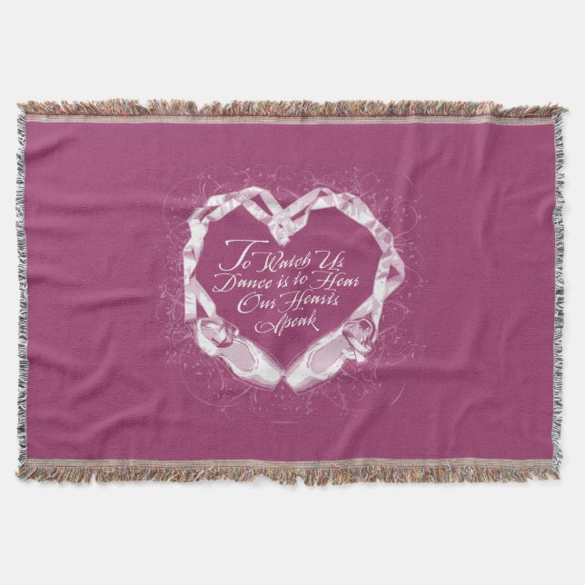 Hear Our Ballet Hearts Throw Blanket (Front)