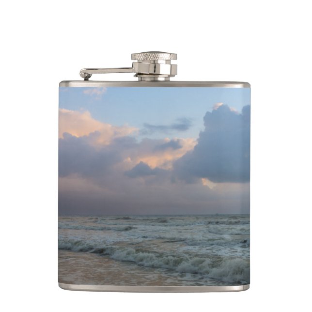 Hear The Waves Hip Flask (Front)