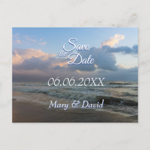 Hear The Waves Wedding Postcard