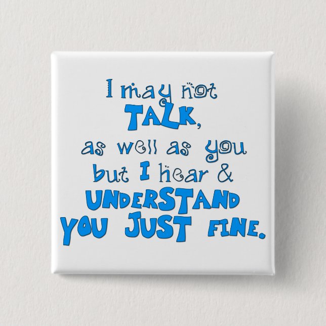 Hear & Understand 15 Cm Square Badge (Front)