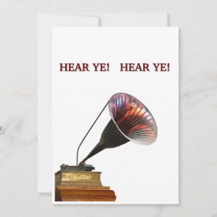 HEAR YE! announce events days PERSONALIZE Invitation