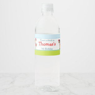 Hear Ye Blonde Cute Knight Water Bottle Label