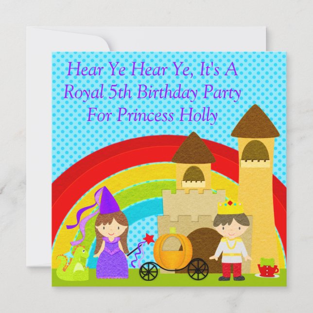 Hear Ye Hear Ye, It's A Royal Party Invitation (Front)