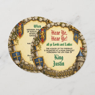 Hear Ye Mediaeval Renaissance Royal Birthday Invitation