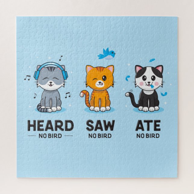 Heard Saw Ate No Bird Puzzle (20x20) (Vertical)