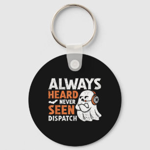 Heard Seen Dispatch Spooky Halloween Cute Ghost Key Ring