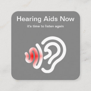 Hearing Aid Centre And Audiology Square Business Card