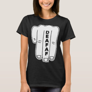 Hearing Aid Deaf Pride ASL hand sign language Deaf T-Shirt