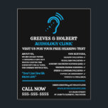 Hearing Aid Design, Audiologist, Audiology Clinic Flyer<br><div class="desc">Hearing Aid Design,  Audiologist,  Audiology Clinic Advertising Flyers By The Business Card Store.</div>
