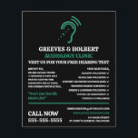 Hearing Aid Design, Audiologist, Audiology Clinic Flyer<br><div class="desc">Hearing Aid Design,  Audiologist,  Audiology Clinic Advertising Flyers By The Business Card Store.</div>