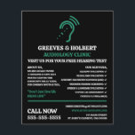 Hearing Aid Design, Audiologist, Audiology Clinic Flyer<br><div class="desc">Hearing Aid Design,  Audiologist,  Audiology Clinic Advertising Flyers By The Business Card Store.</div>