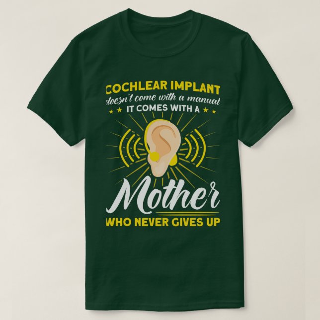 Hearing Aid Design for Sign Language Deaf Sign Lan T-Shirt (Design Front)