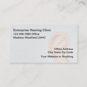 Hearing Aids Otolaryngologist Medical Office Business Card