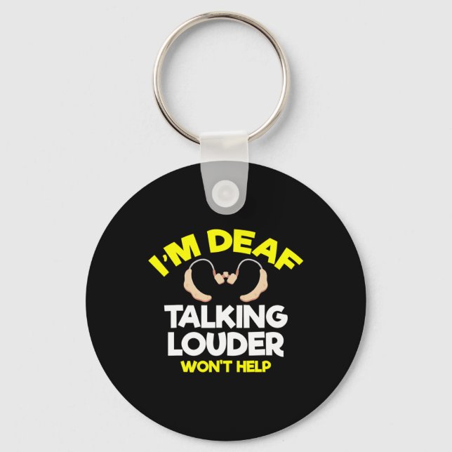 Hearing - Deaf - Unable To Hear - Deaf Awareness A Key Ring (Front)