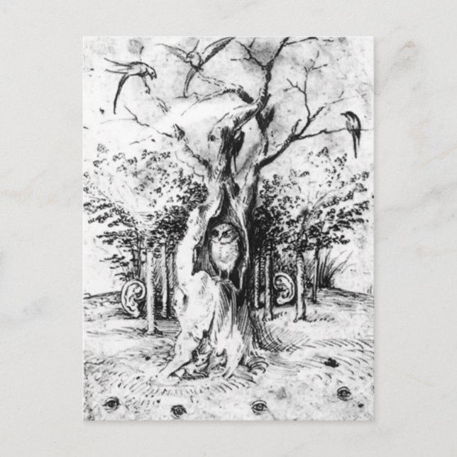 Hearing Forest & Seeing Field by Hieronymus Bosch Postcard (Front)