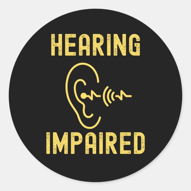 Hearing Impaired Classic Round Sticker (Front)