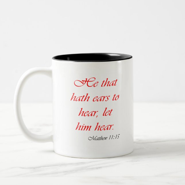 Hearing is Believing Two-Tone Coffee Mug (Left)