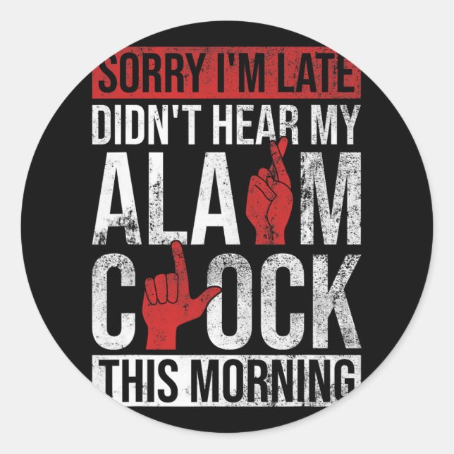 Hearing Loss Awareness And Hearing Aide Deaf Pride Classic Round Sticker (Front)