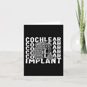 Hearing Loss Awareness Deaf Cochlear Implant ASL H Card