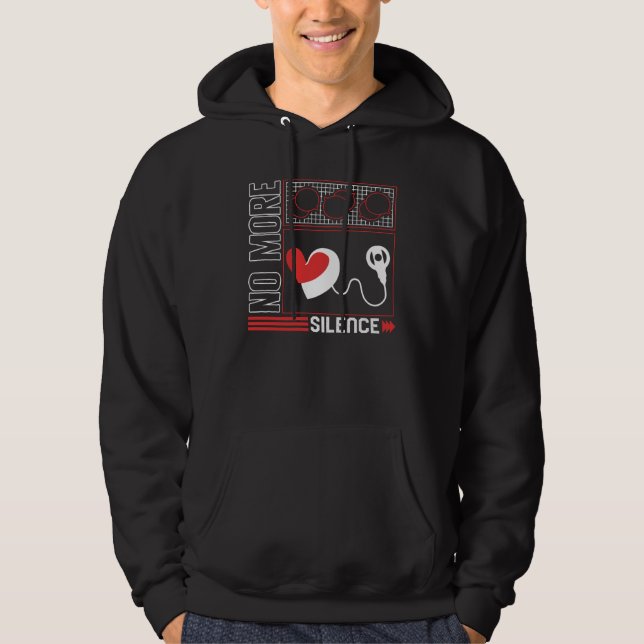 Hearing Loss Awareness Not More Silence Cochlear I Hoodie (Front)