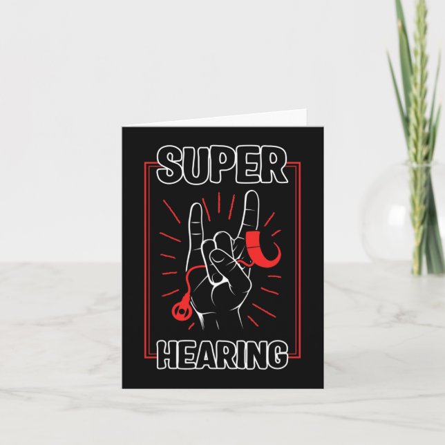 Hearing Loss Awareness Super Hearing Cochlear Impl Card (Front)