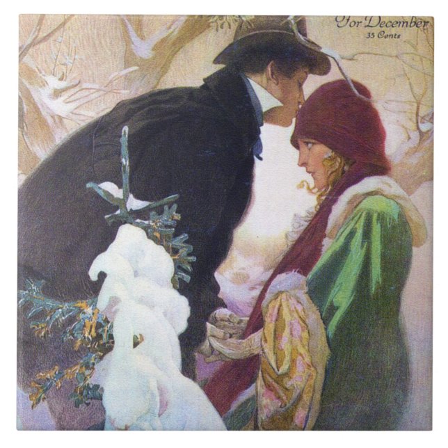 Hearst's International Cover, Alphonse Mucha Tile (Front)